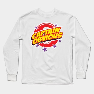 Captain Obvious Funny Super Hero Long Sleeve T-Shirt